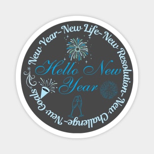 Hello New Year Magnet